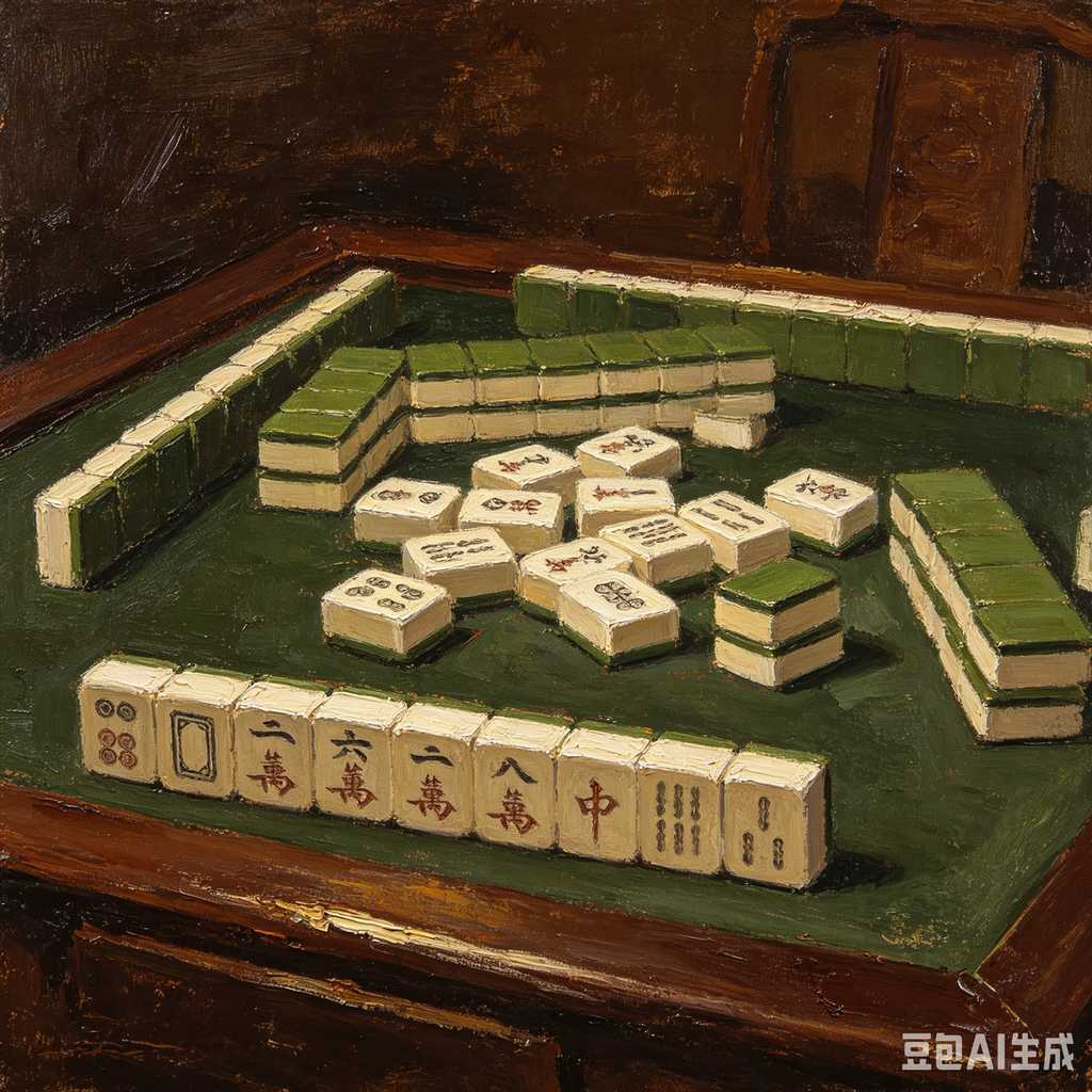 stable print mahjong set
