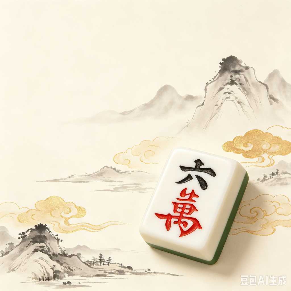 retro text mahjong tiles